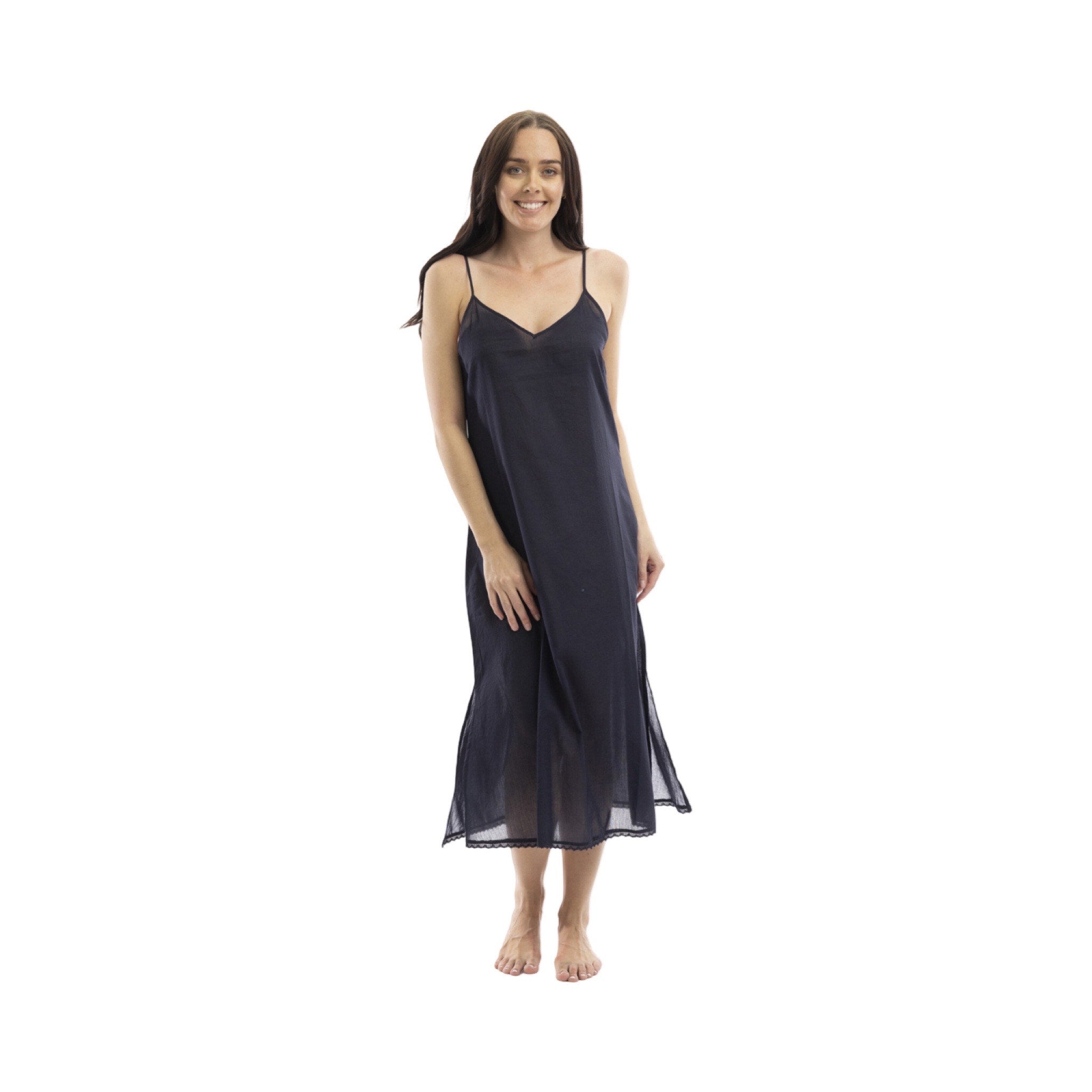 Cotton Slip Dress Long