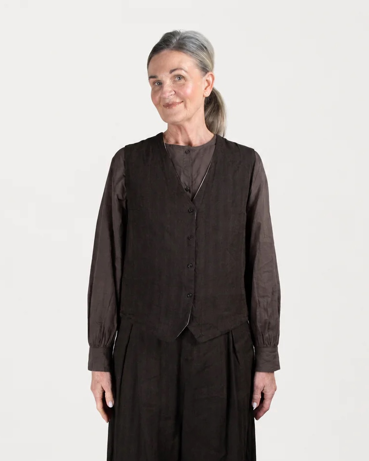 Elsa Esturgie Peau Linen Cotton Vest