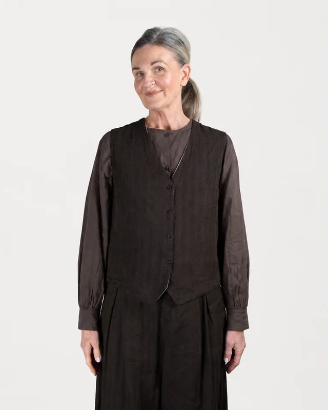 Elsa Esturgie Peau Linen Cotton Vest