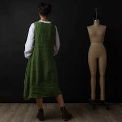 Montaigne Anaïs Linen Pinafore Smock Dress
