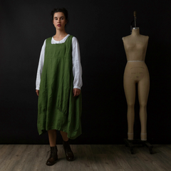 Montaigne Anaïs Linen Pinafore Smock Dress
