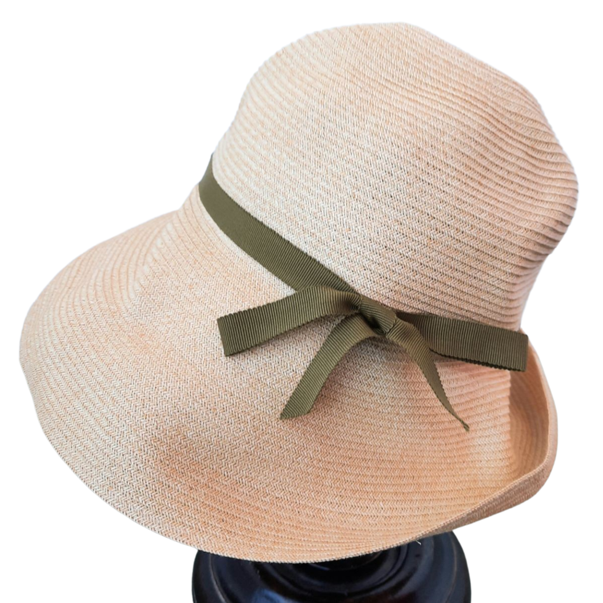Mature Ha Wide Brim Boxed Hat with Grosgrain Ribbon
