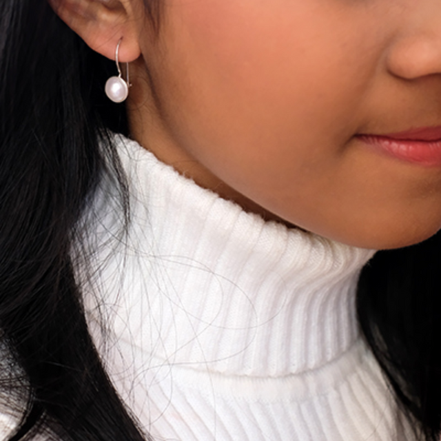 Pelé Pearl Moon Silver earrings